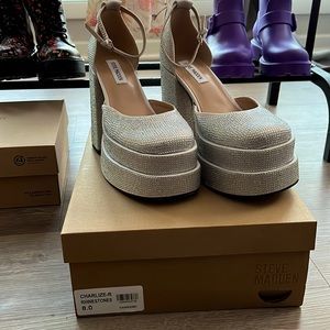 Steven Madden Rhinestone Platform Shoes